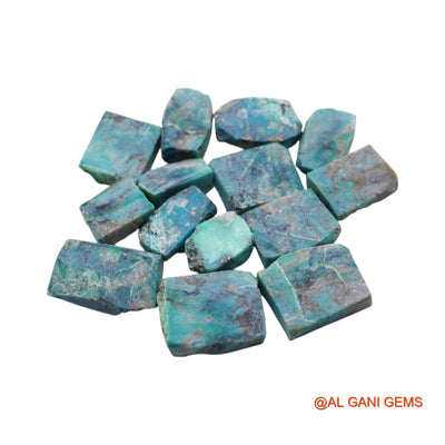 232.00 Cts Arizona Turquoise Loose Gemstone Fancy Rough Natural 14 Pcs Wholesale Lot 12X15X6 TO 17X21X6 MM TR-18