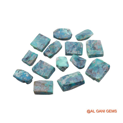 232.00 Cts Arizona Turquoise Loose Gemstone Fancy Rough Natural 14 Pcs Wholesale Lot 12X15X6 TO 17X21X6 MM TR-18