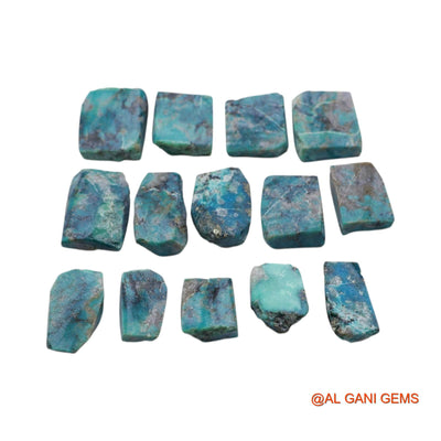 232.00 Cts Arizona Turquoise Loose Gemstone Fancy Rough Natural 14 Pcs Wholesale Lot 12X15X6 TO 17X21X6 MM TR-18