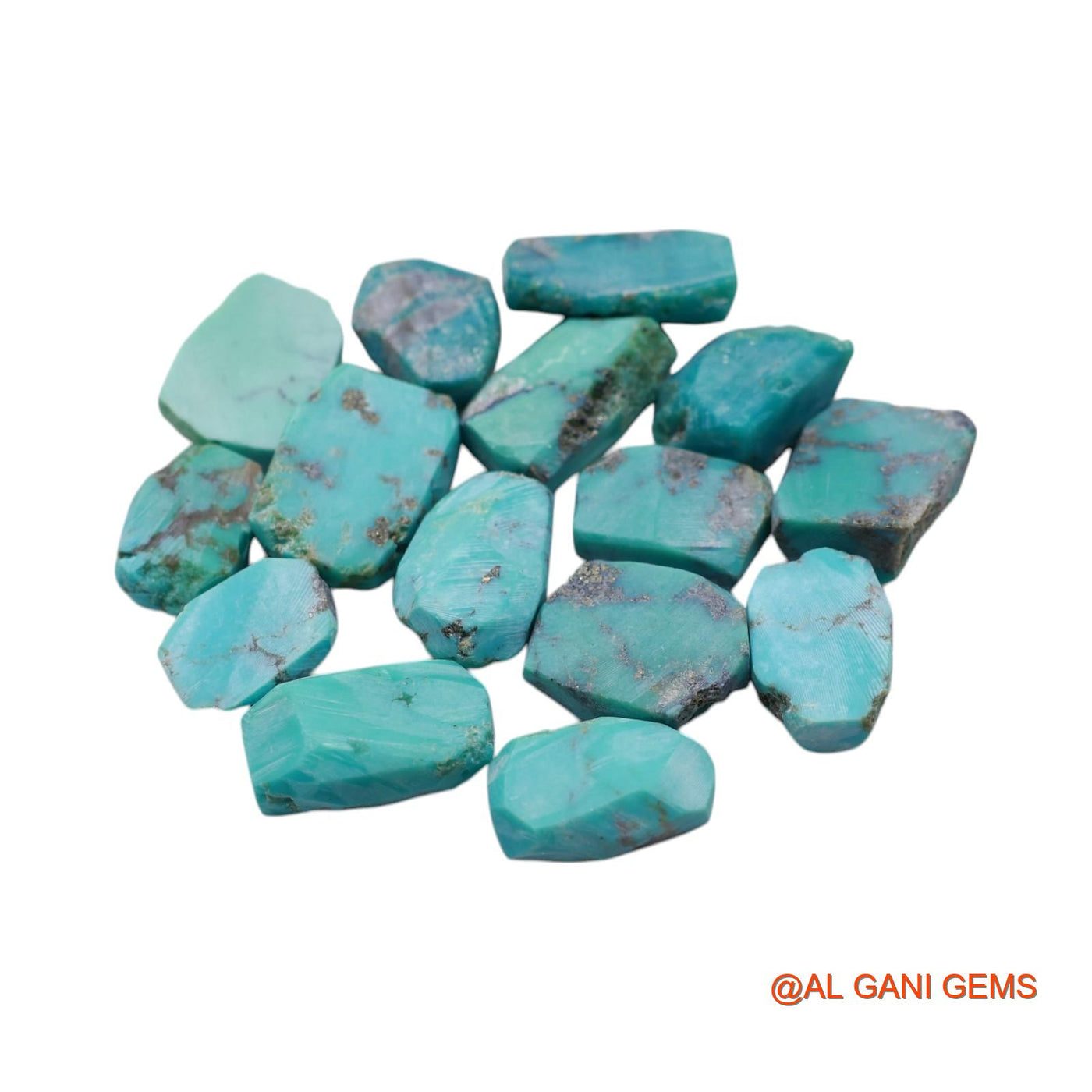 238.00 Cts Natural Arizona Turquoise Fancy Rough 15 Pcs Wholesale Lot Loose Gemstone 11X16X6 TO 16X23X7 MM TR-19