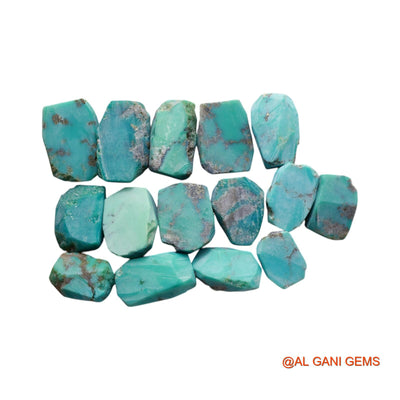 238.00 Cts Natural Arizona Turquoise Fancy Rough 15 Pcs Wholesale Lot Loose Gemstone 11X16X6 TO 16X23X7 MM TR-19