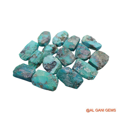 238.00 Cts Natural Arizona Turquoise Fancy Rough 15 Pcs Wholesale Lot Loose Gemstone 11X16X6 TO 16X23X7 MM TR-19