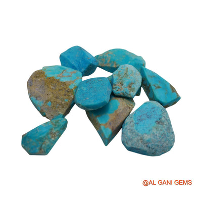 10 Pcs 146.00 Cts Natural Arizona Turquoise Loose Gemstone Fancy Rough Wholesale Lot 12X18X5 TO 23X29X7 MM TR-1