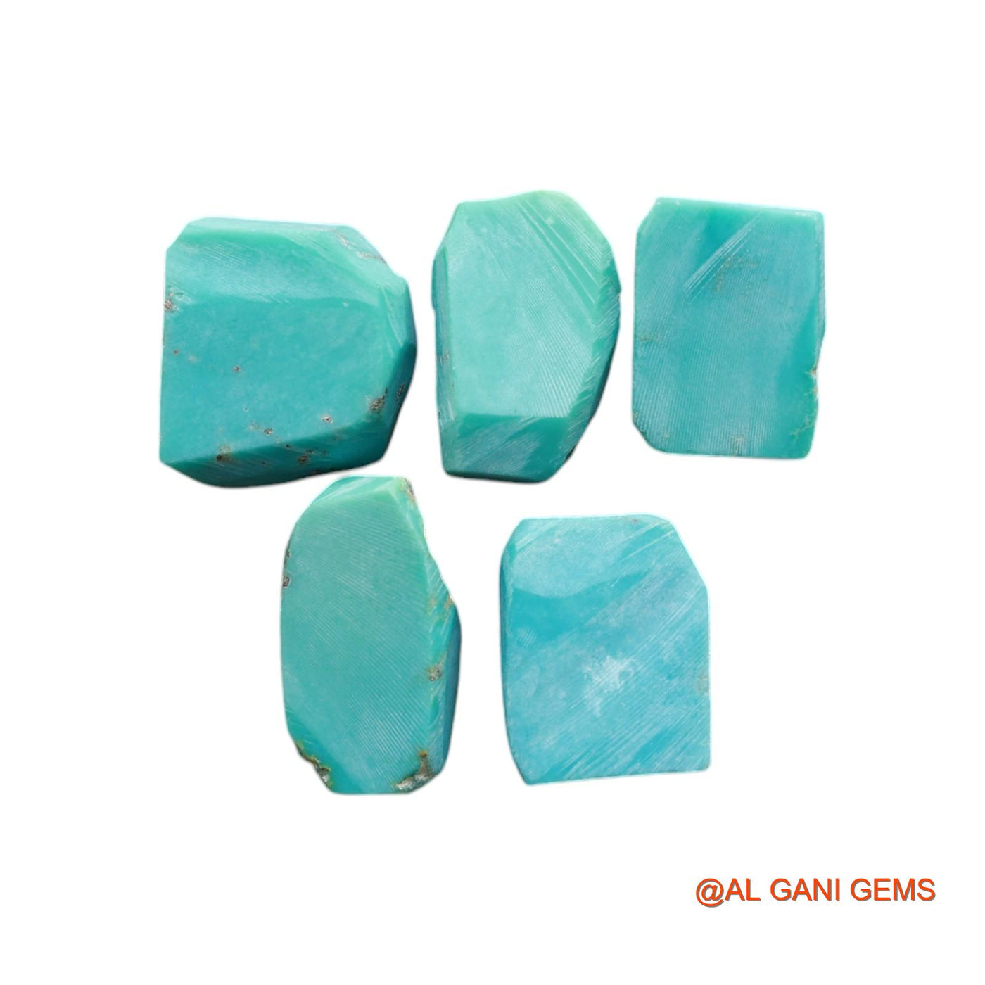 5 Pcs Wholesale Lot Natural Turquoise Gemstone 65.00 Cts Loose Fancy Rough From Arizona 12X16X5 TO 16X18X6 MM TR-20