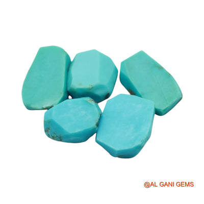 5 Pcs 75.00 Cts Natural Arizona Turquoise Loose Gemstone Fancy Rough Wholesale Lot 12X16X7 TO 13X21X6 MM TR-22