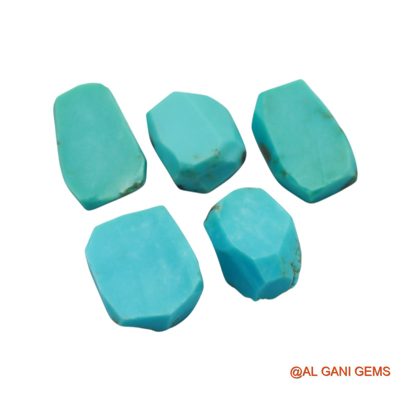 5 Pcs 75.00 Cts Natural Arizona Turquoise Loose Gemstone Fancy Rough Wholesale Lot 12X16X7 TO 13X21X6 MM TR-22