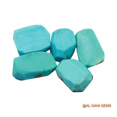 5 Pcs 75.00 Cts Natural Arizona Turquoise Loose Gemstone Fancy Rough Wholesale Lot 12X16X7 TO 13X21X6 MM TR-22