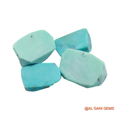 4 Pcs Natural Turquoise Gemstone 57.00 Cts Loose Fancy Rough From Arizona 11X16X6 TO 14X21X7 MM TR-23