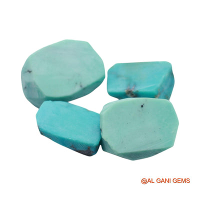 4 Pcs Natural Turquoise Gemstone 57.00 Cts Loose Fancy Rough From Arizona 11X16X6 TO 14X21X7 MM TR-23