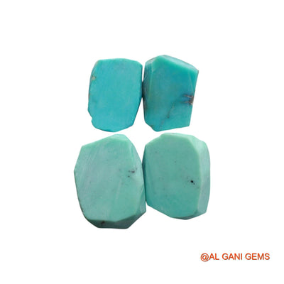 4 Pcs Natural Turquoise Gemstone 57.00 Cts Loose Fancy Rough From Arizona 11X16X6 TO 14X21X7 MM TR-23