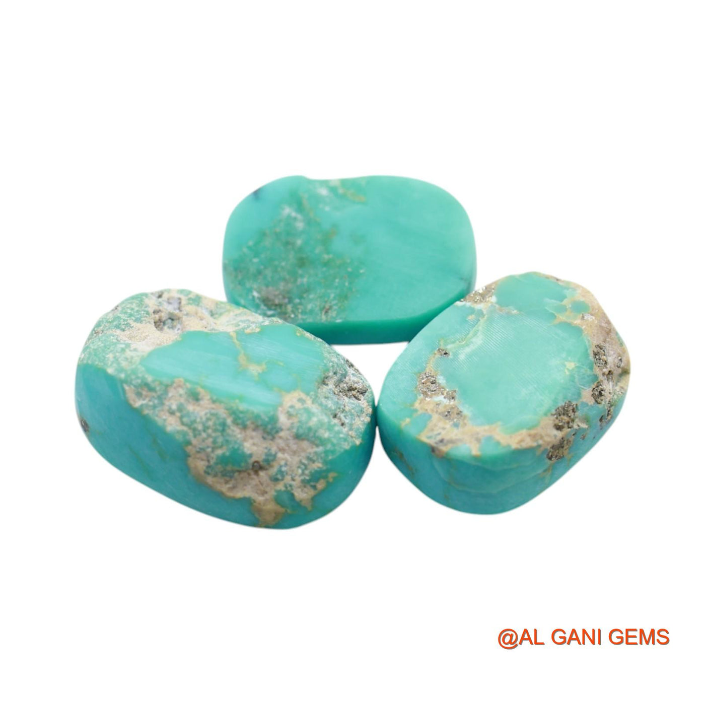 52.00 Cts Unheated Arizona Turquoise Loose Gemstone Fancy Rough Natural 3 Pcs 13X18X4 TO 15X21X9 MM TR-24