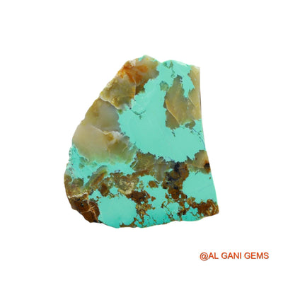 81.00 Cts Natural Arizona Turquoise Loose Gemstone Fancy Rough 44x40x7 mm TR-25