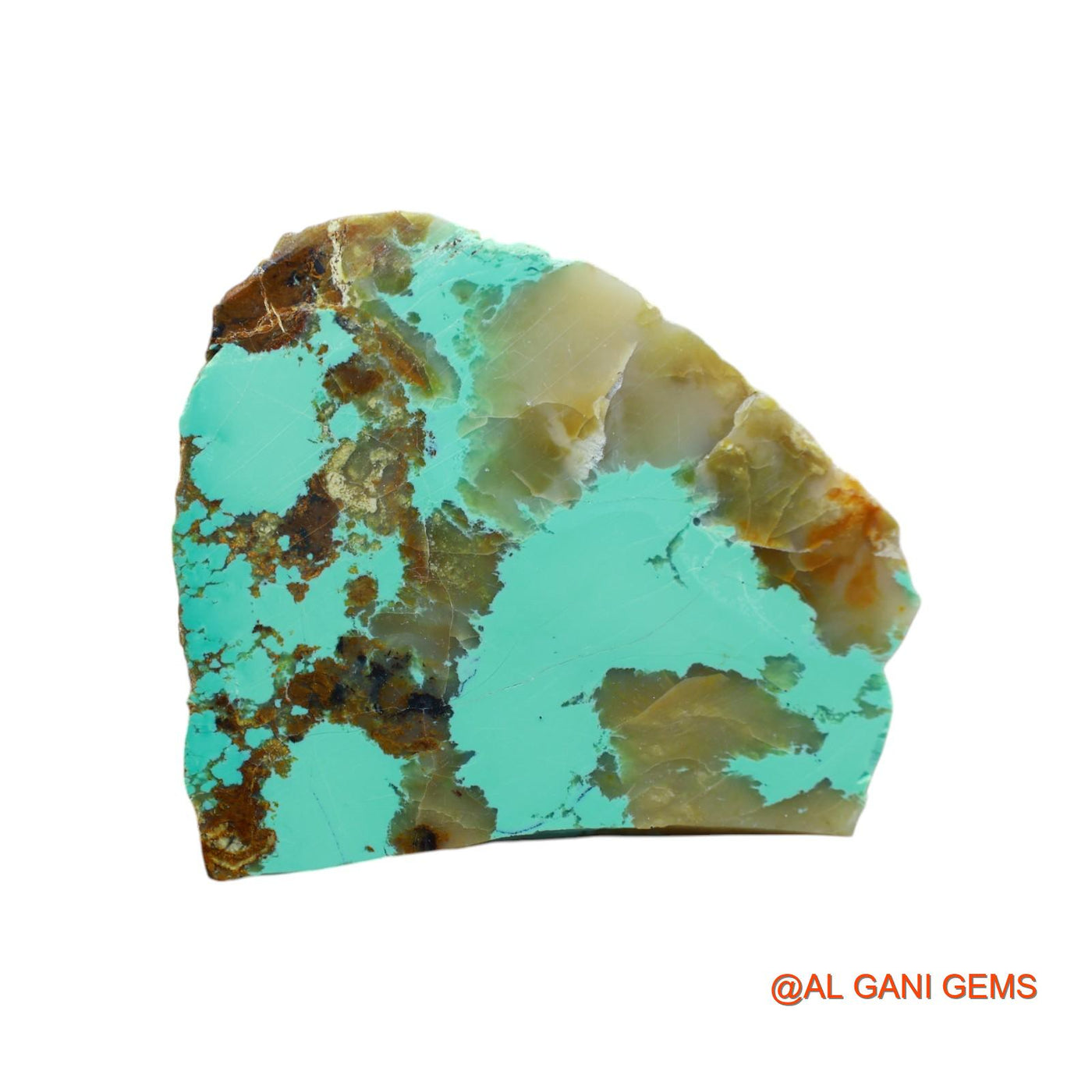 81.00 Cts Natural Arizona Turquoise Loose Gemstone Fancy Rough 44x40x7 mm TR-25