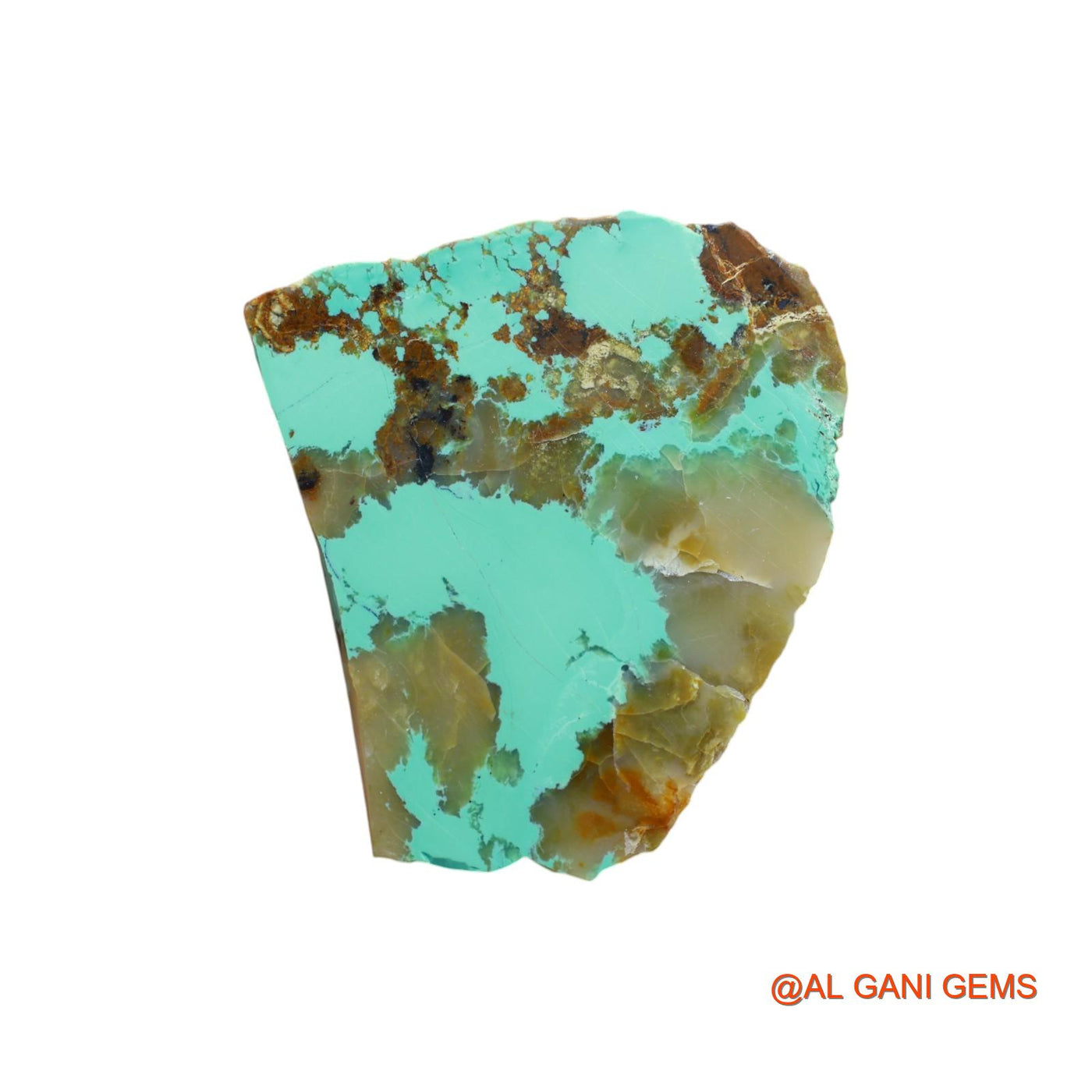 81.00 Cts Natural Arizona Turquoise Loose Gemstone Fancy Rough 44x40x7 mm TR-25