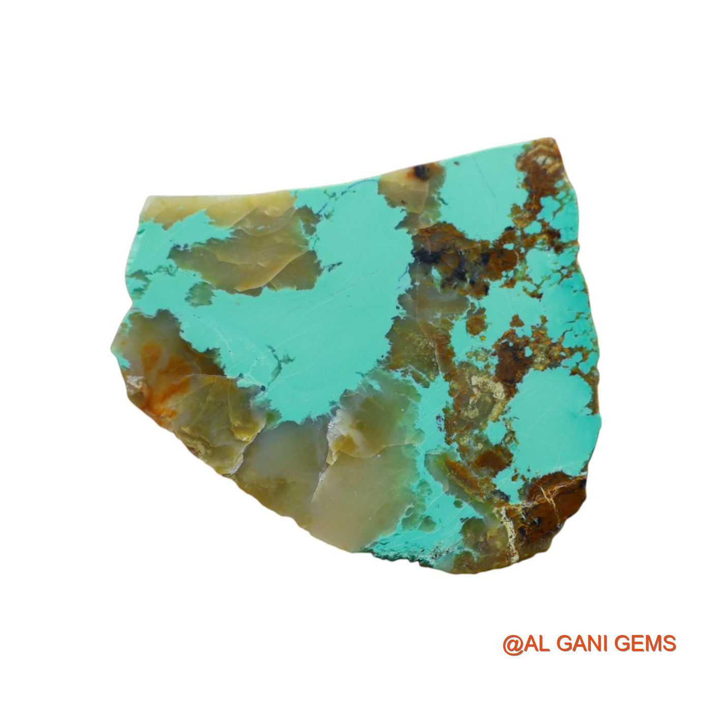 81.00 Cts Natural Arizona Turquoise Loose Gemstone Fancy Rough 44x40x7 mm TR-25
