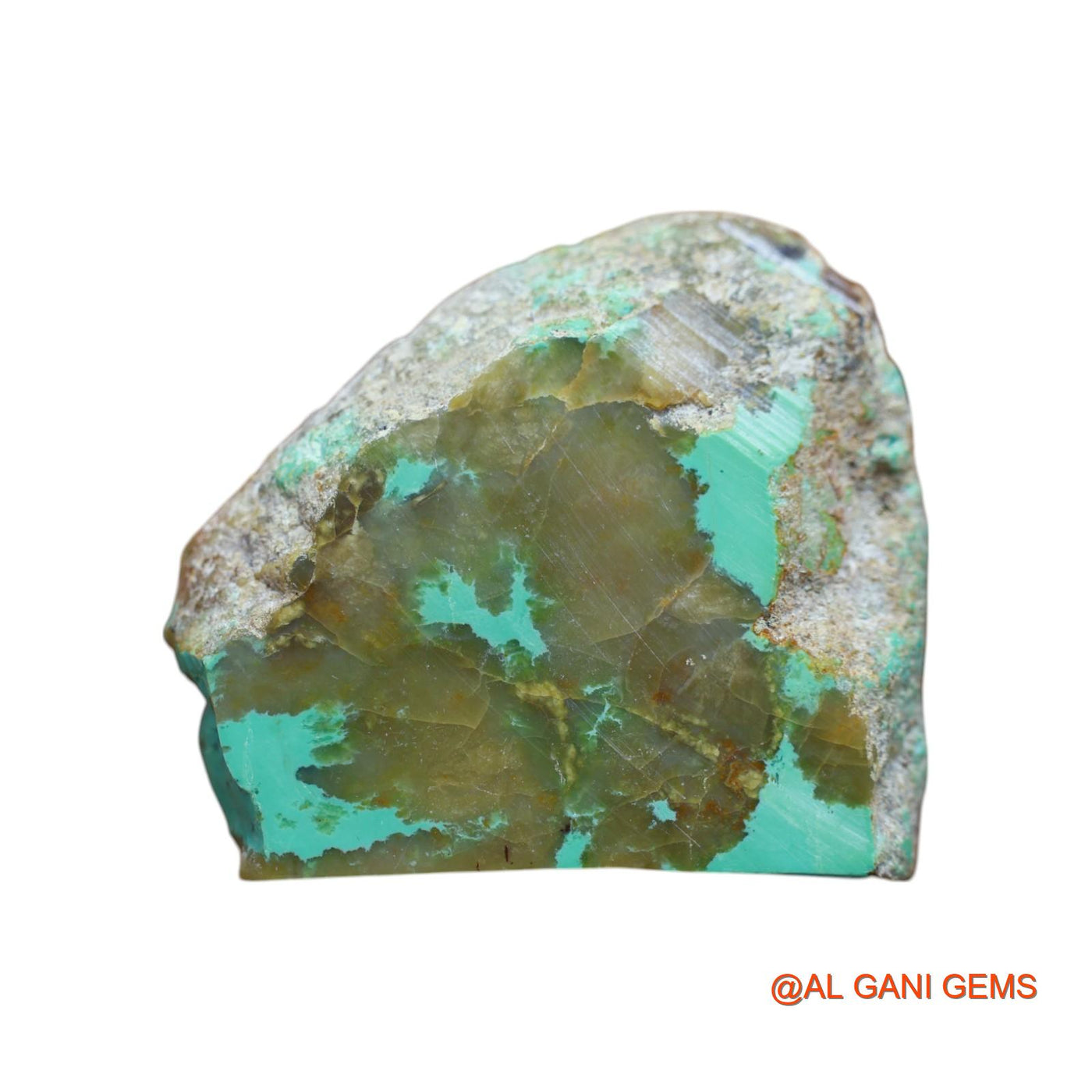 81.00 Cts Natural Arizona Turquoise Loose Gemstone Fancy Rough 44x40x7 mm TR-25