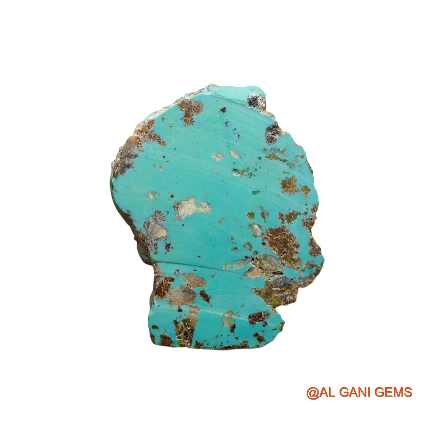 227.00 Cts Unheated Arizona Turquoise Loose Gemstone Fancy Rough Natural 65x48x9 mm TR-27