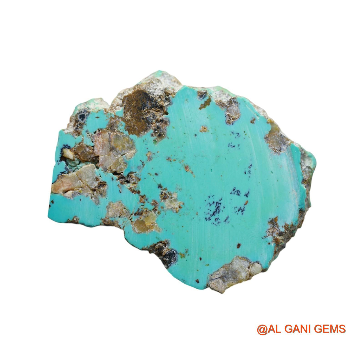 227.00 Cts Unheated Arizona Turquoise Loose Gemstone Fancy Rough Natural 65x48x9 mm TR-27