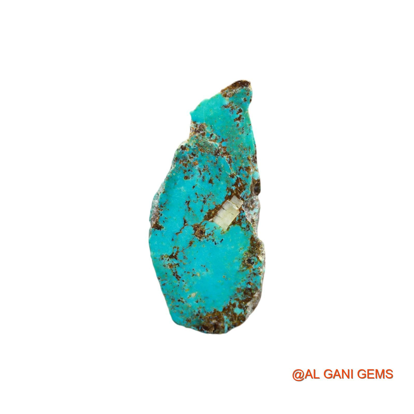 Natural Turquoise Gemstone 79.00 Cts Loose Fancy Rough From Arizona 58x26x6 mm TR-28