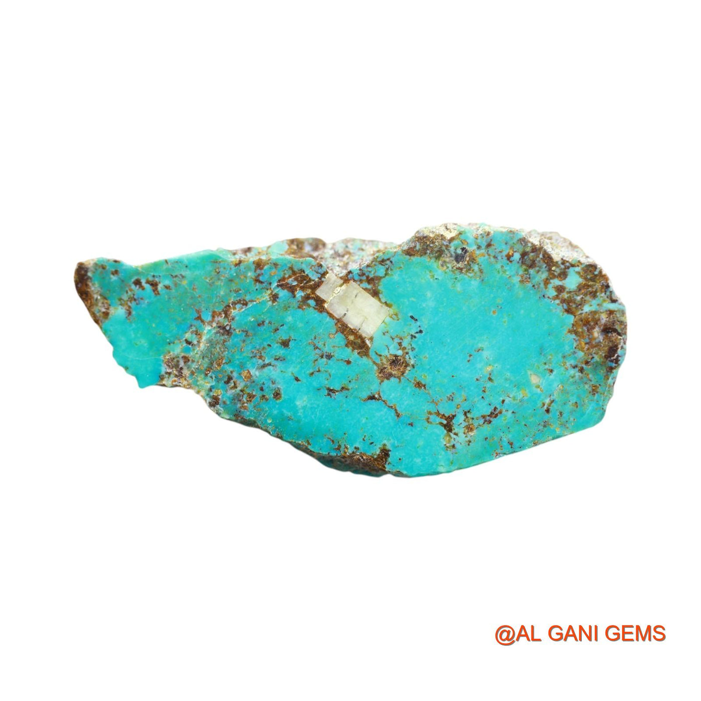 Natural Turquoise Gemstone 79.00 Cts Loose Fancy Rough From Arizona 58x26x6 mm TR-28
