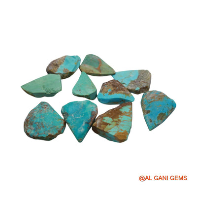 165.00 Cts Arizona Turquoise Loose Gemstone Fancy Rough Natural 10 Pcs Wholesale Lot 15X24X5 TO 22X27X6 MM TR-2