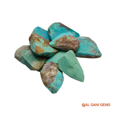 165.00 Cts Arizona Turquoise Loose Gemstone Fancy Rough Natural 10 Pcs Wholesale Lot 15X24X5 TO 22X27X6 MM TR-2
