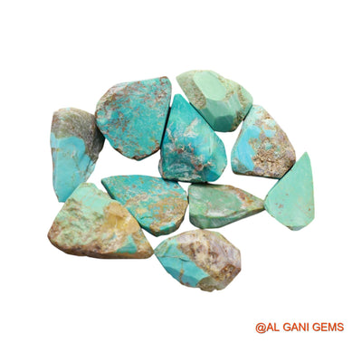 165.00 Cts Arizona Turquoise Loose Gemstone Fancy Rough Natural 10 Pcs Wholesale Lot 15X24X5 TO 22X27X6 MM TR-2