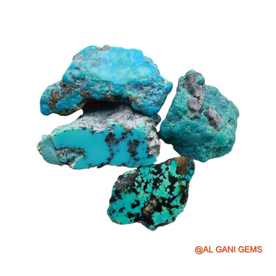 3 Pcs 470.00 Cts Natural Arizona Turquoise Loose Gemstone Fancy Rough 27X41X7 TO 24X54X18 MM TR-33