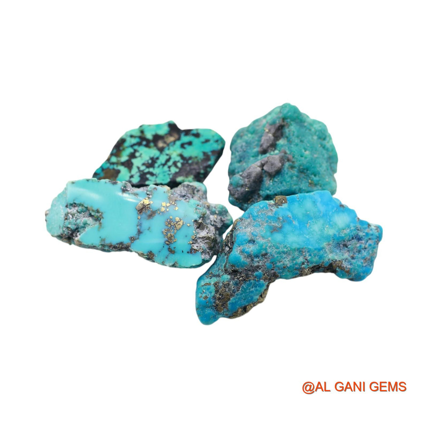 3 Pcs 470.00 Cts Natural Arizona Turquoise Loose Gemstone Fancy Rough 27X41X7 TO 24X54X18 MM TR-33