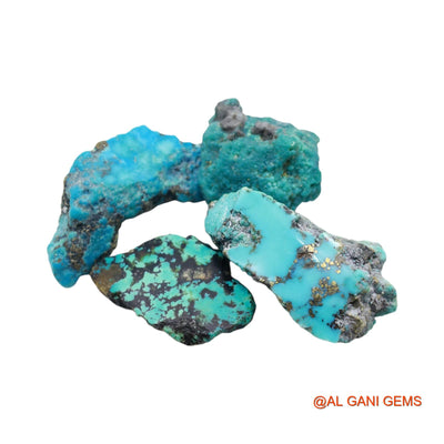 3 Pcs 470.00 Cts Natural Arizona Turquoise Loose Gemstone Fancy Rough 27X41X7 TO 24X54X18 MM TR-33