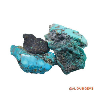 3 Pcs 470.00 Cts Natural Arizona Turquoise Loose Gemstone Fancy Rough 27X41X7 TO 24X54X18 MM TR-33