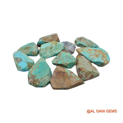 11 Pcs 194.00 Cts Natural Arizona Turquoise Loose Gemstone Fancy Rough Wholesale Lot 18X22X5 TO 20X33X7 MM TR-3