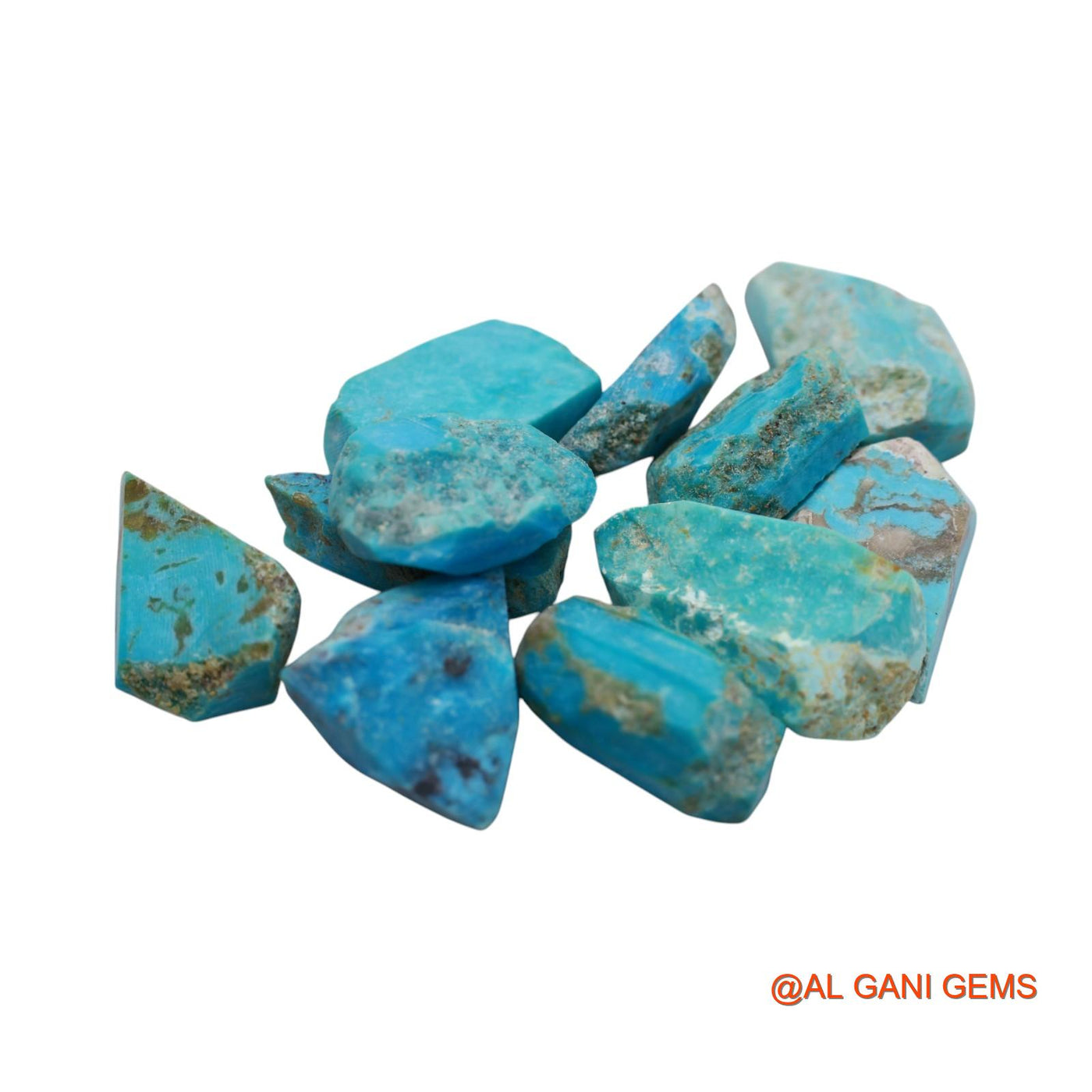 120.00 Cts Natural Arizona Turquoise Fancy Rough 11 Pcs Wholesale Lot Loose Gemstone 12X18X6 TO 12X24X8 MM TR-4