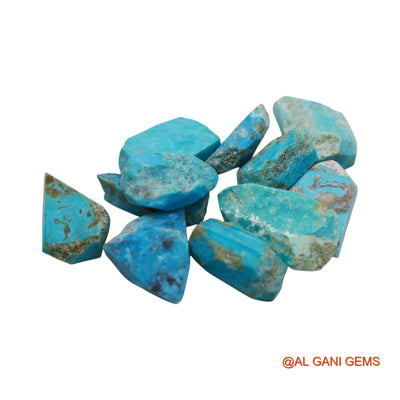 120.00 Cts Natural Arizona Turquoise Fancy Rough 11 Pcs Wholesale Lot Loose Gemstone 12X18X6 TO 12X24X8 MM TR-4