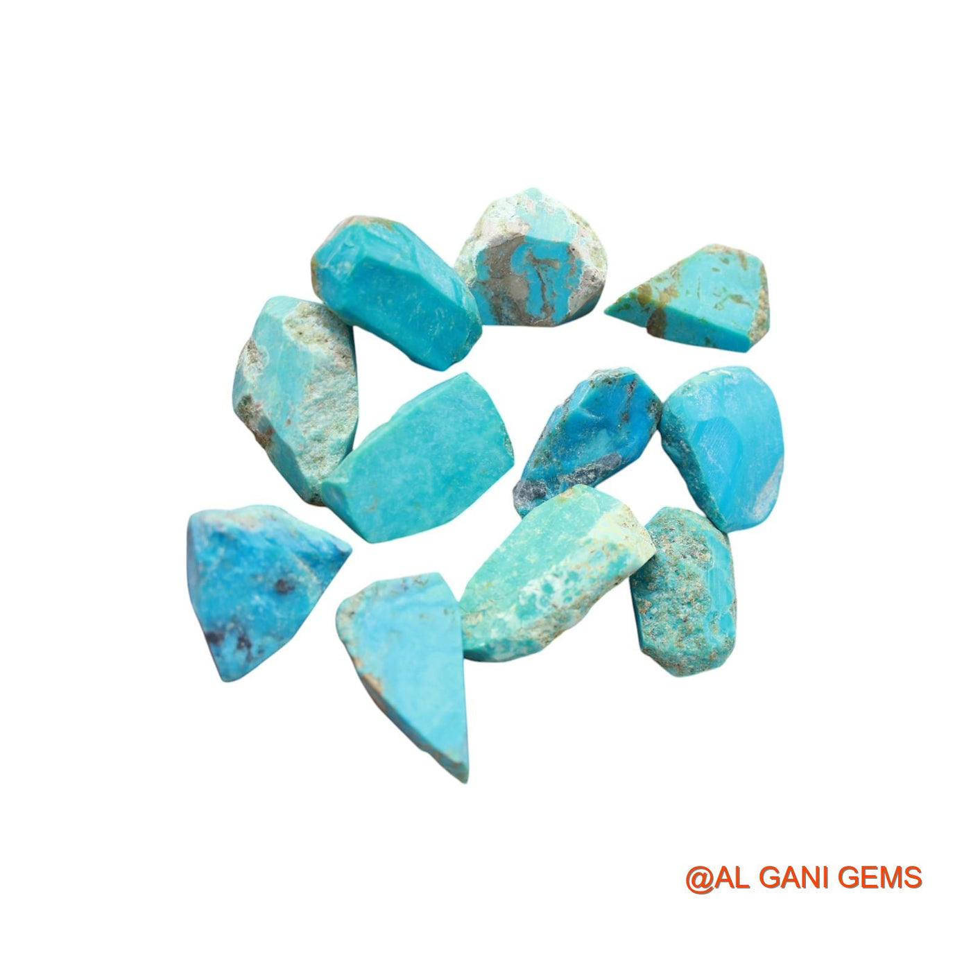 120.00 Cts Natural Arizona Turquoise Fancy Rough 11 Pcs Wholesale Lot Loose Gemstone 12X18X6 TO 12X24X8 MM TR-4