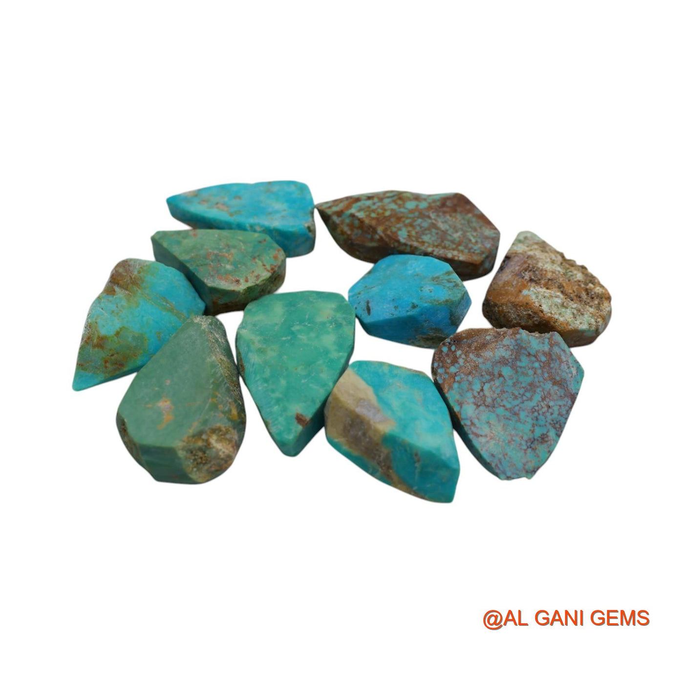 10 Pcs 158.00 Cts Natural Arizona Turquoise Loose Gemstone Fancy Rough Wholesale Lot 13X16X9 TO 16X28X6 MM TR-5