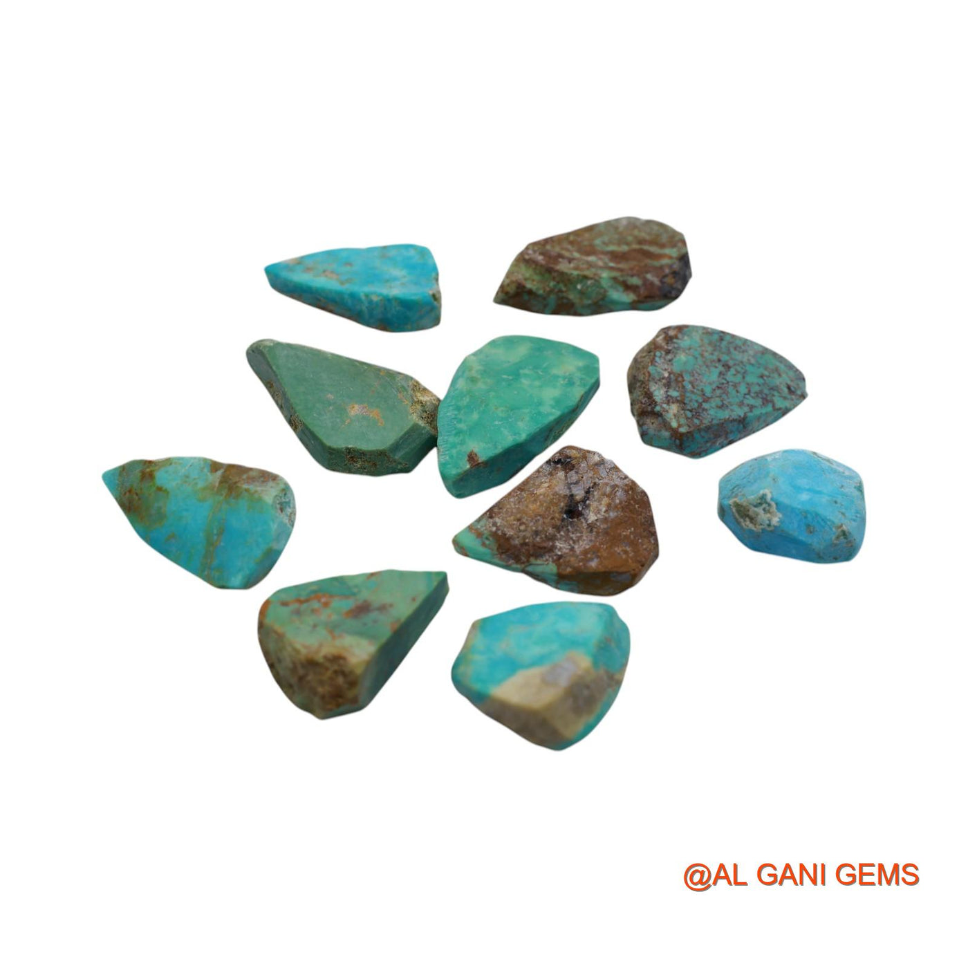10 Pcs 158.00 Cts Natural Arizona Turquoise Loose Gemstone Fancy Rough Wholesale Lot 13X16X9 TO 16X28X6 MM TR-5