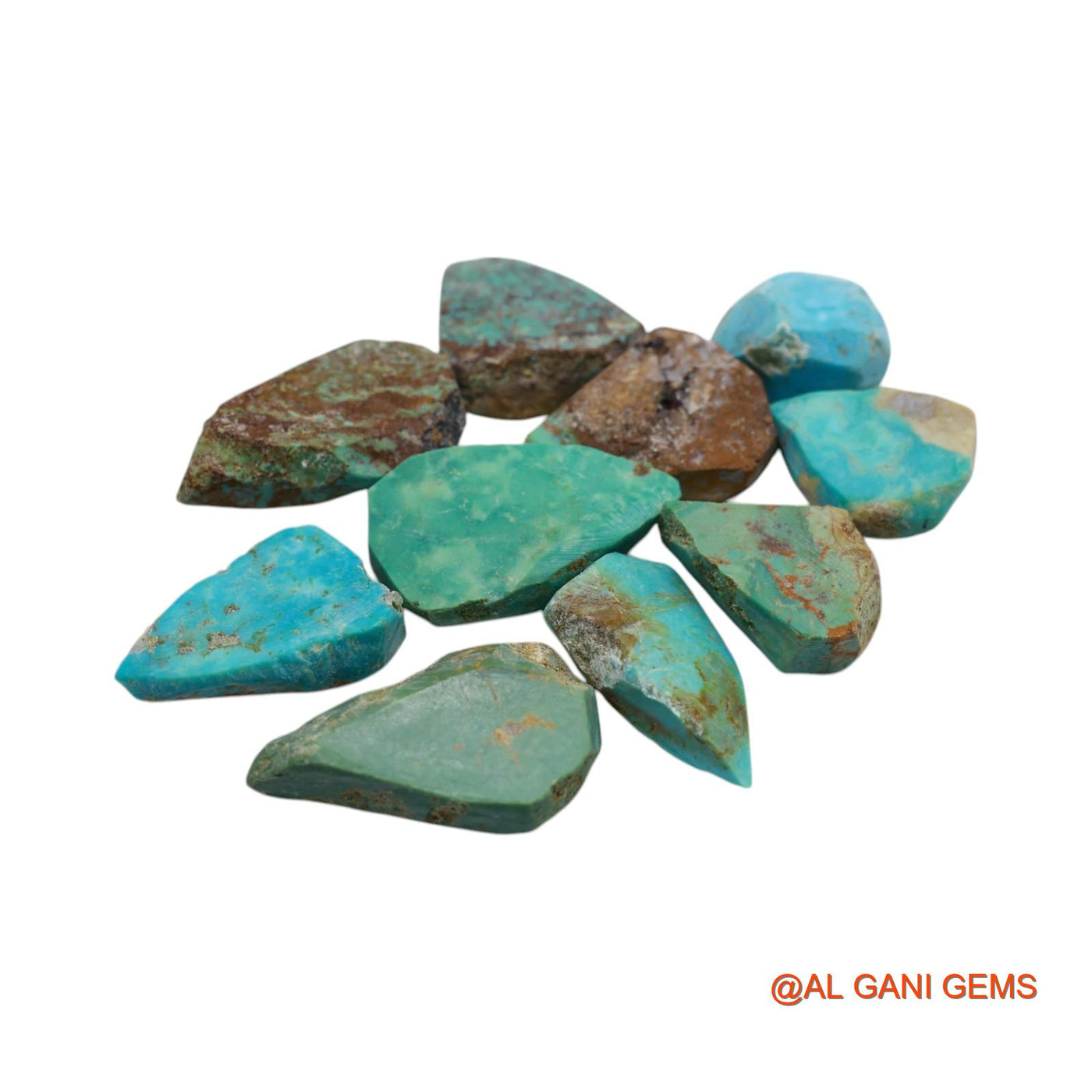 10 Pcs 158.00 Cts Natural Arizona Turquoise Loose Gemstone Fancy Rough Wholesale Lot 13X16X9 TO 16X28X6 MM TR-5