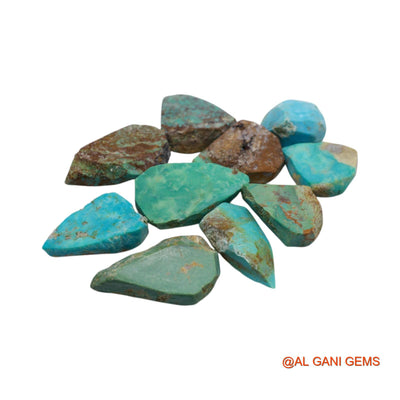10 Pcs 158.00 Cts Natural Arizona Turquoise Loose Gemstone Fancy Rough Wholesale Lot 13X16X9 TO 16X28X6 MM TR-5