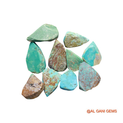 10 Pcs 158.00 Cts Natural Arizona Turquoise Loose Gemstone Fancy Rough Wholesale Lot 13X16X9 TO 16X28X6 MM TR-5