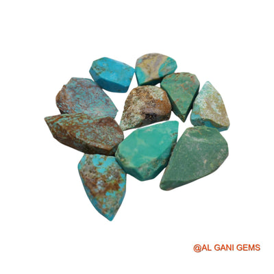 10 Pcs 158.00 Cts Natural Arizona Turquoise Loose Gemstone Fancy Rough Wholesale Lot 13X16X9 TO 16X28X6 MM TR-5