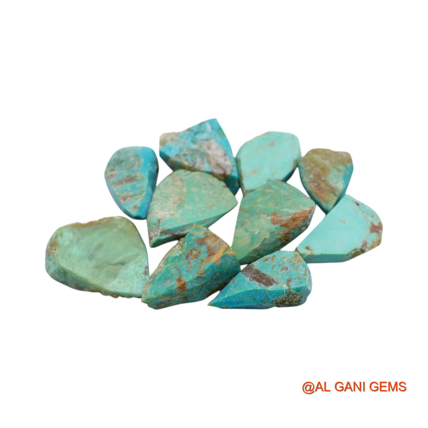124.00 Cts Natural Arizona Turquoise Fancy Rough 10 Pcs Wholesale Lot Loose Gemstone 13X19X7 TO 21X26X4 MM TR-7