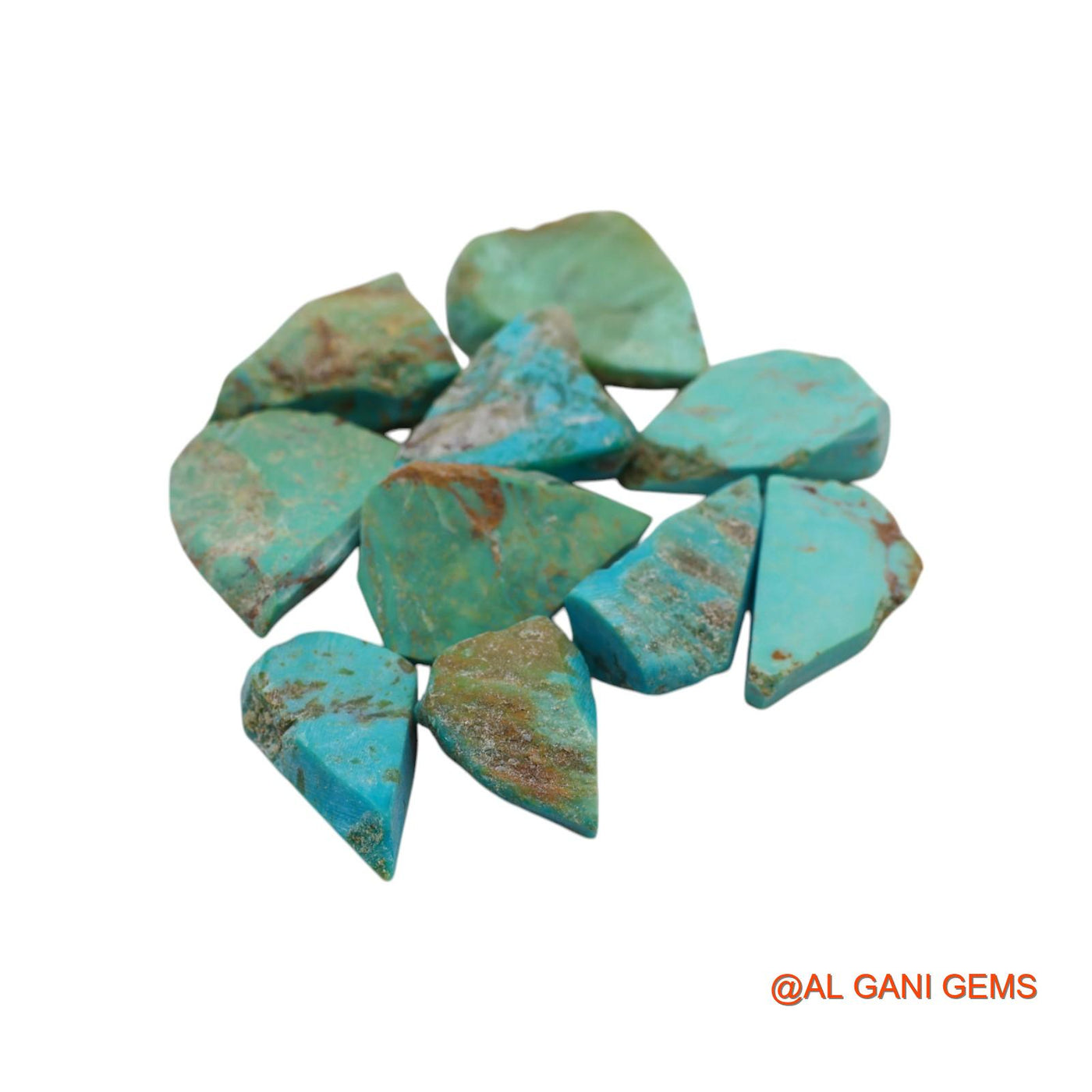 124.00 Cts Natural Arizona Turquoise Fancy Rough 10 Pcs Wholesale Lot Loose Gemstone 13X19X7 TO 21X26X4 MM TR-7