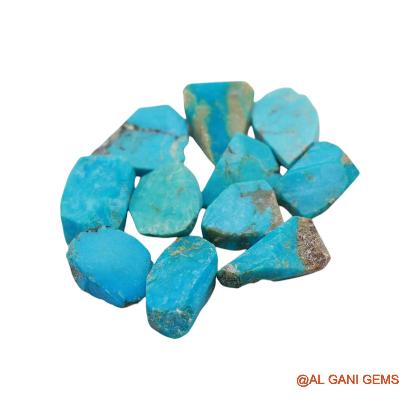 102.00 Cts Natural Arizona Turquoise Fancy Rough 11 Pcs Wholesale Lot Loose Gemstone 11X14X6 TO 17X21X4 MM TR-8