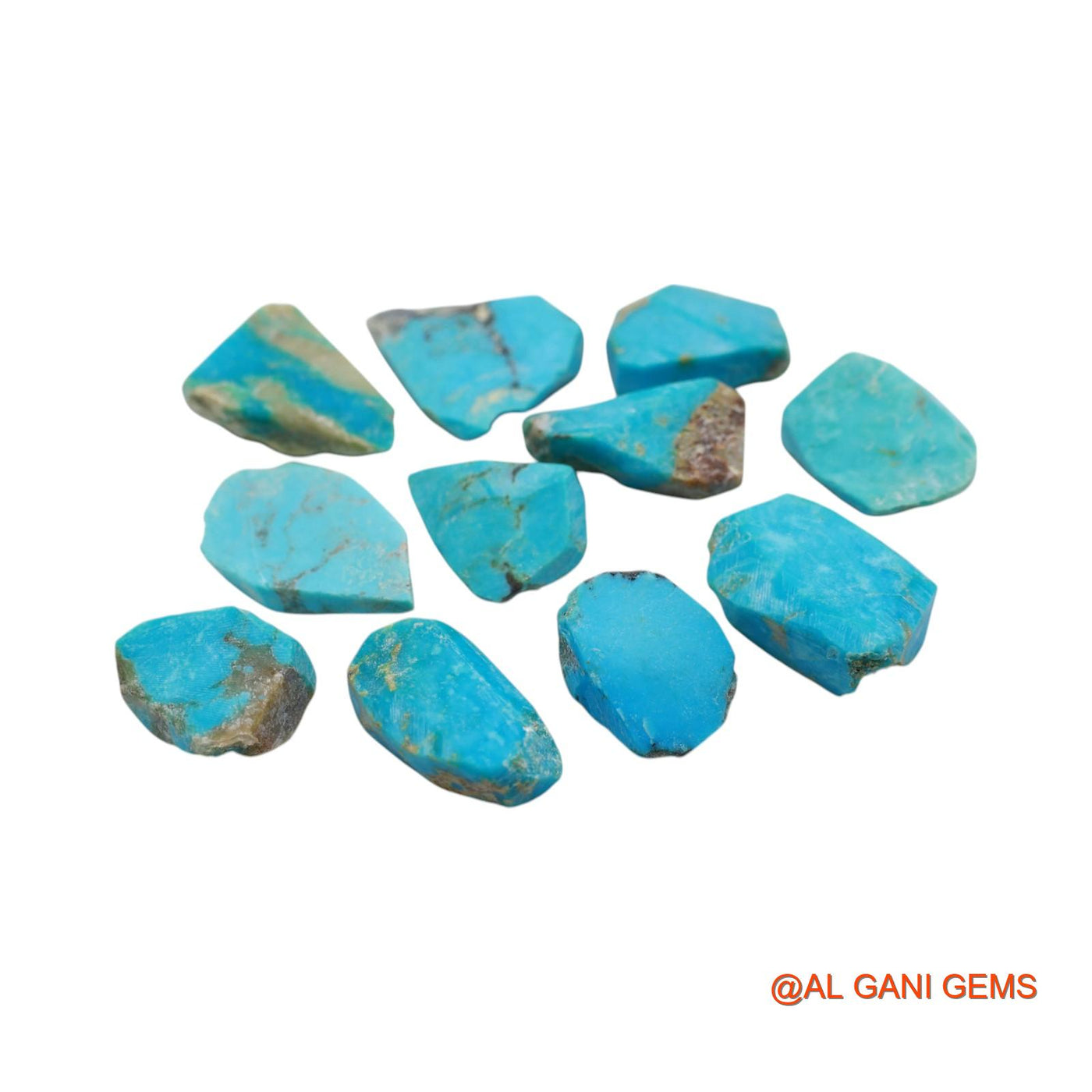 102.00 Cts Natural Arizona Turquoise Fancy Rough 11 Pcs Wholesale Lot Loose Gemstone 11X14X6 TO 17X21X4 MM TR-8