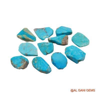 102.00 Cts Natural Arizona Turquoise Fancy Rough 11 Pcs Wholesale Lot Loose Gemstone 11X14X6 TO 17X21X4 MM TR-8