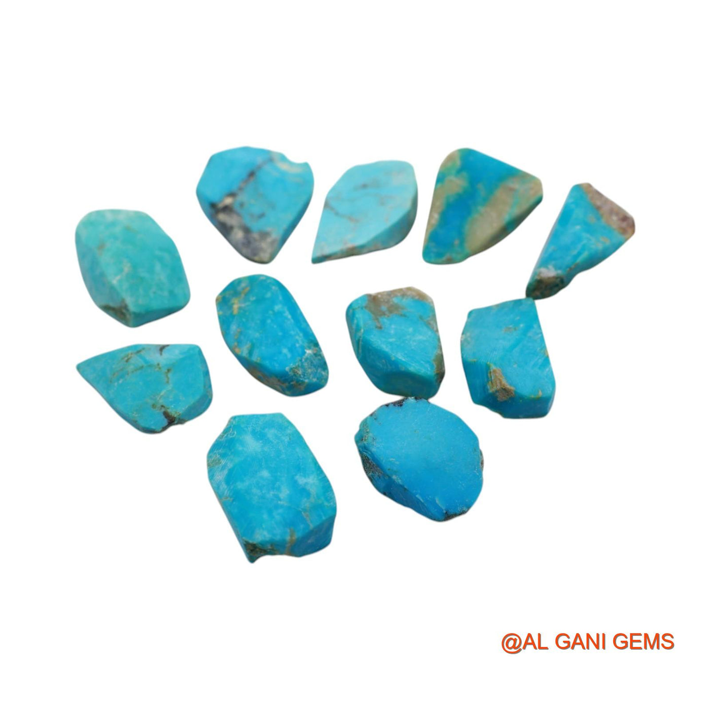 102.00 Cts Natural Arizona Turquoise Fancy Rough 11 Pcs Wholesale Lot Loose Gemstone 11X14X6 TO 17X21X4 MM TR-8