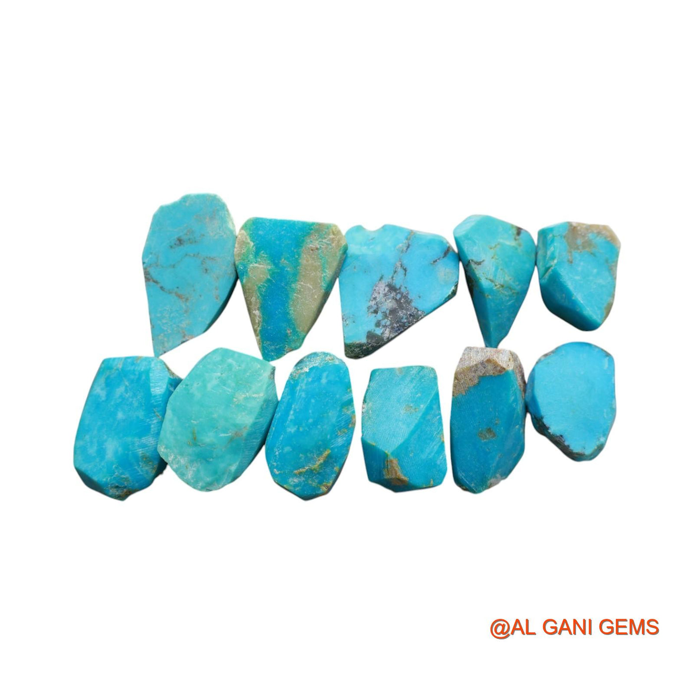 102.00 Cts Natural Arizona Turquoise Fancy Rough 11 Pcs Wholesale Lot Loose Gemstone 11X14X6 TO 17X21X4 MM TR-8