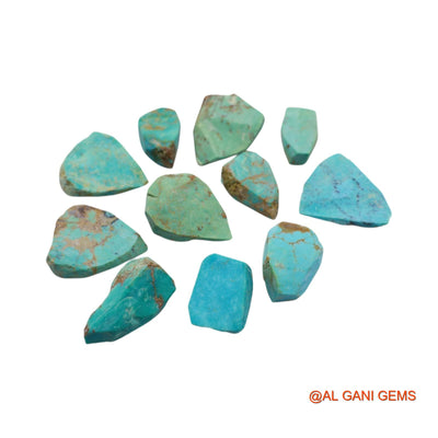 11 Pcs 155.00 Cts Natural Arizona Turquoise Loose Gemstone Fancy Rough Wholesale Lot 11X18X5 TO 22X26X6 MM TR-9