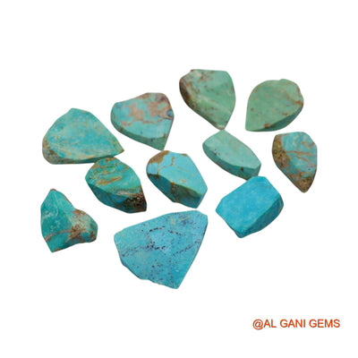 11 Pcs 155.00 Cts Natural Arizona Turquoise Loose Gemstone Fancy Rough Wholesale Lot 11X18X5 TO 22X26X6 MM TR-9